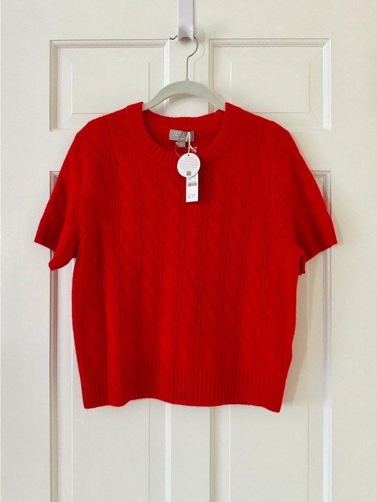 J. Crew Sweaters - J. Crew 100% Cashmere Short Sleeve Cable Knit Sweater